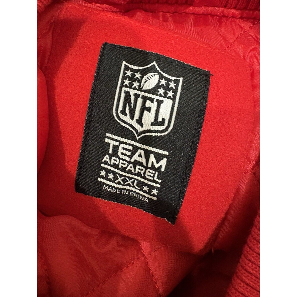 NFL Jacket Kansas City Chiefs Vintage Style 2XL NWOT Red Button Up Football Logo - Picture 7 of 7